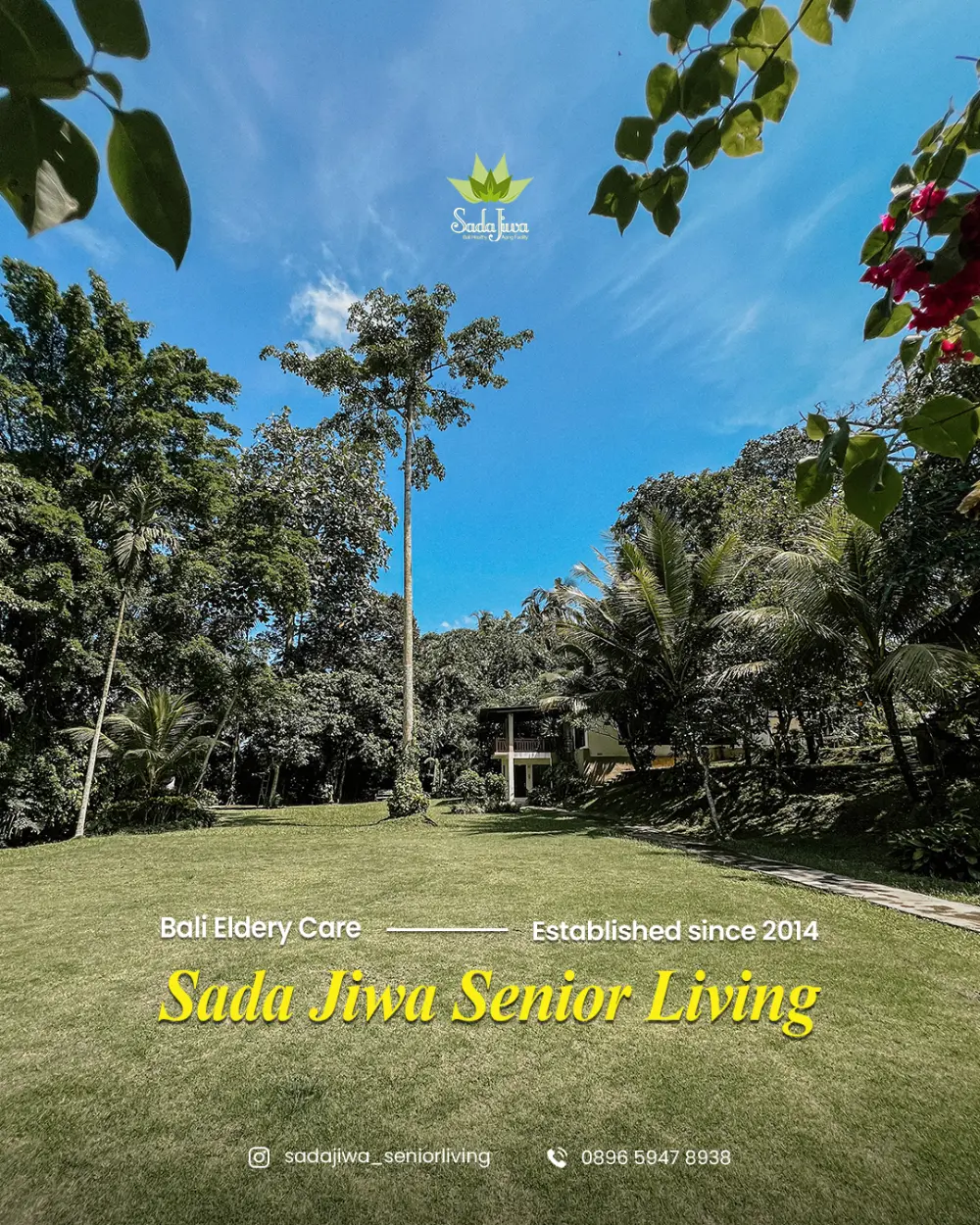 The garden and pavilion at Sada Jiwa Bali